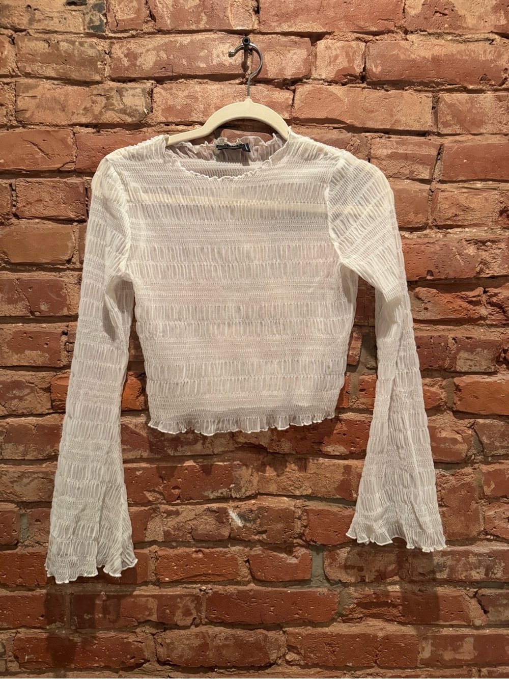 Topshop sheet bell sleeve top